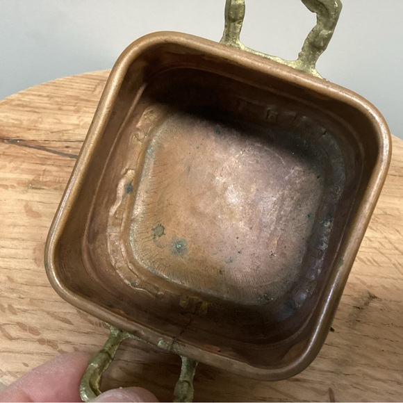 🟡 Vintage - Copper Pot w / Brass Handles - Old/Unique Craftsmanship - Farmhouse - Picture 14 of 14